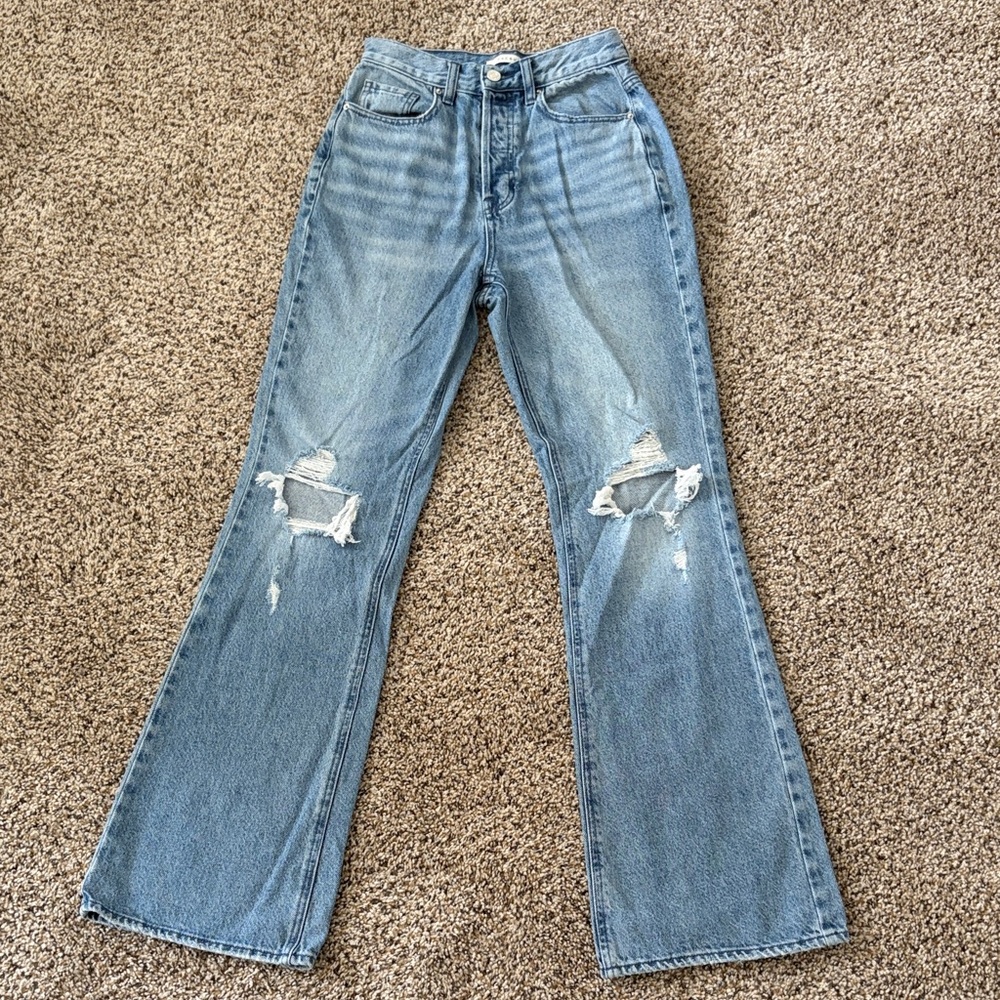 Pacsun Blue Distressed Bootcut jeans